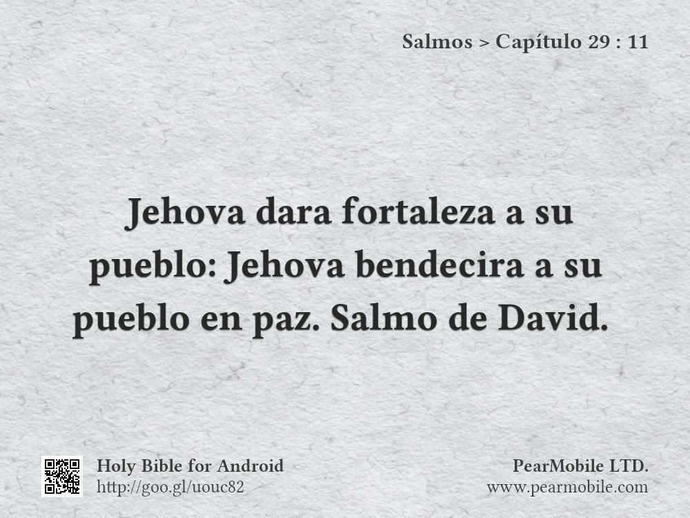 Salmos, Capítulo 29:11
